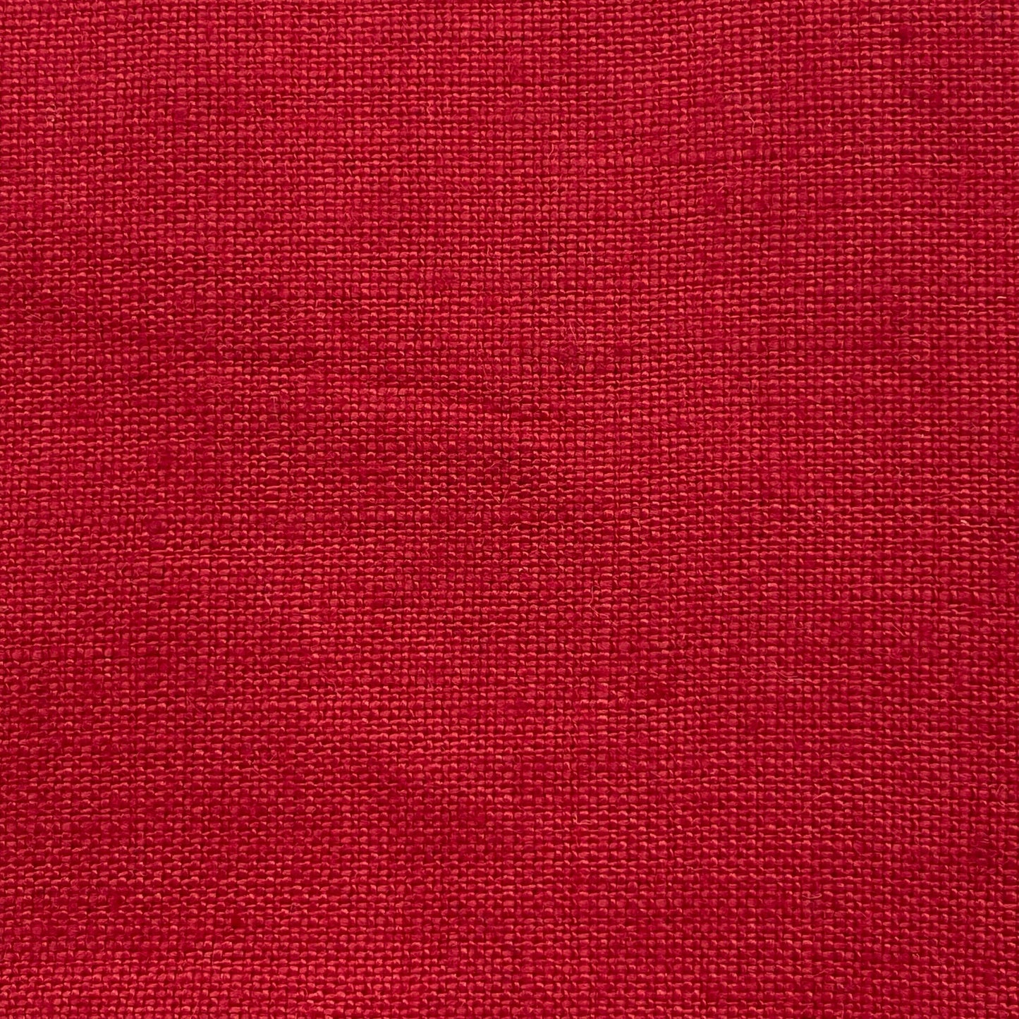 Tissu - Toile de lin coton rouge