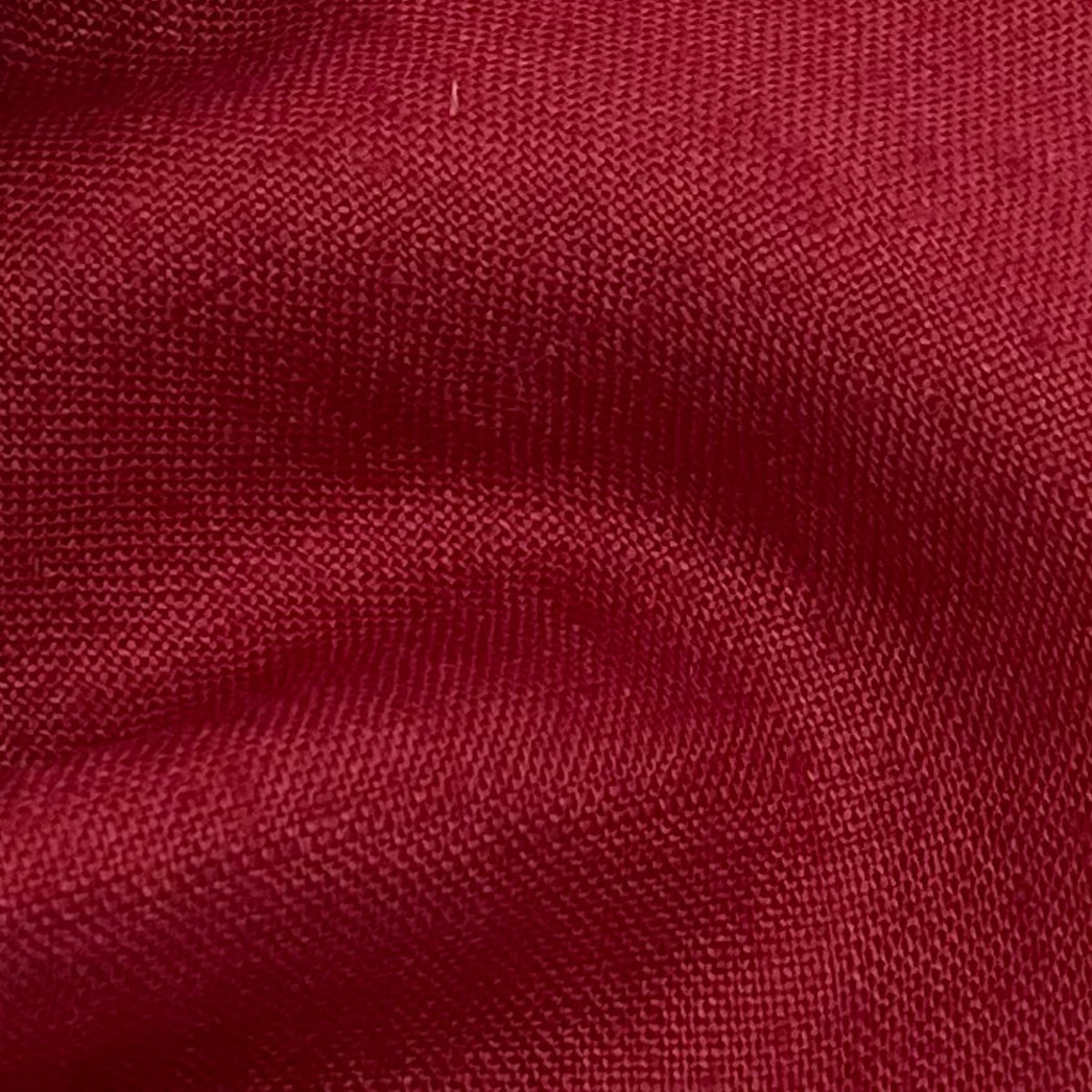 Tissu - Toile Lin rouge