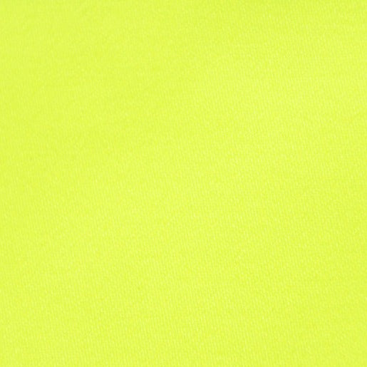 Tissu - Satin coton polyester jaune Haute Visibilité