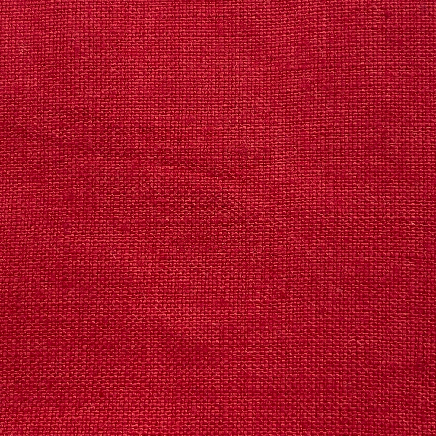 Tissu - Toile de lin coton rouge