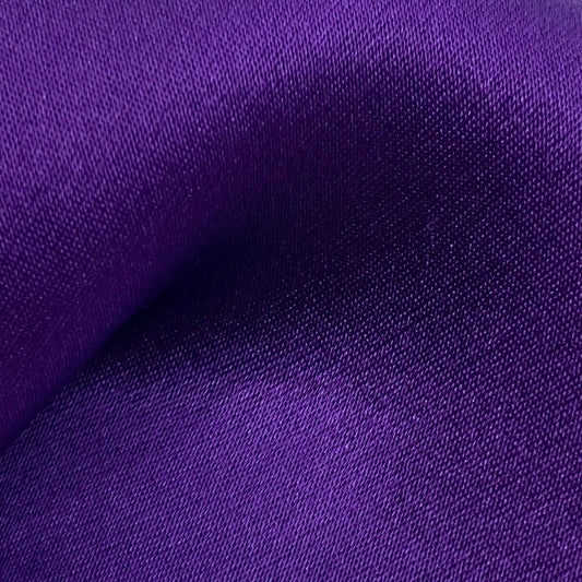 Tissu - Crêpe Satin de soie violet