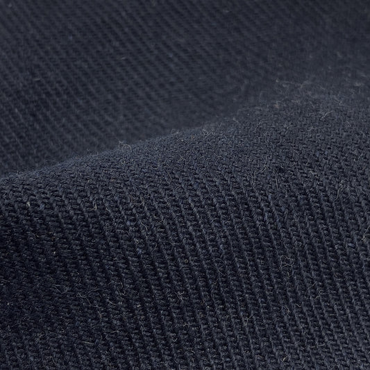 Tissu - Croisé lin bleu indigo