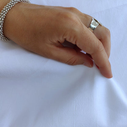 Tissu - Toile de coton et lin brodée or (nappe)