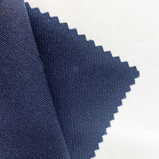 Tissu - Sergé coton polyester bleu marine