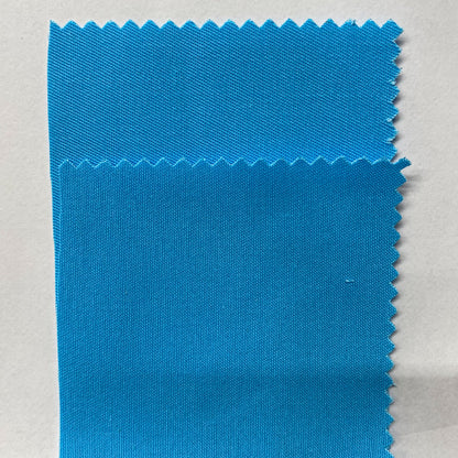 Tissu - Sergé 2-3 polyester bleu azur