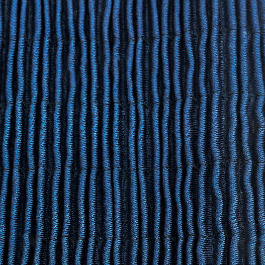 Tissu - Matelassage smocké bleu marine