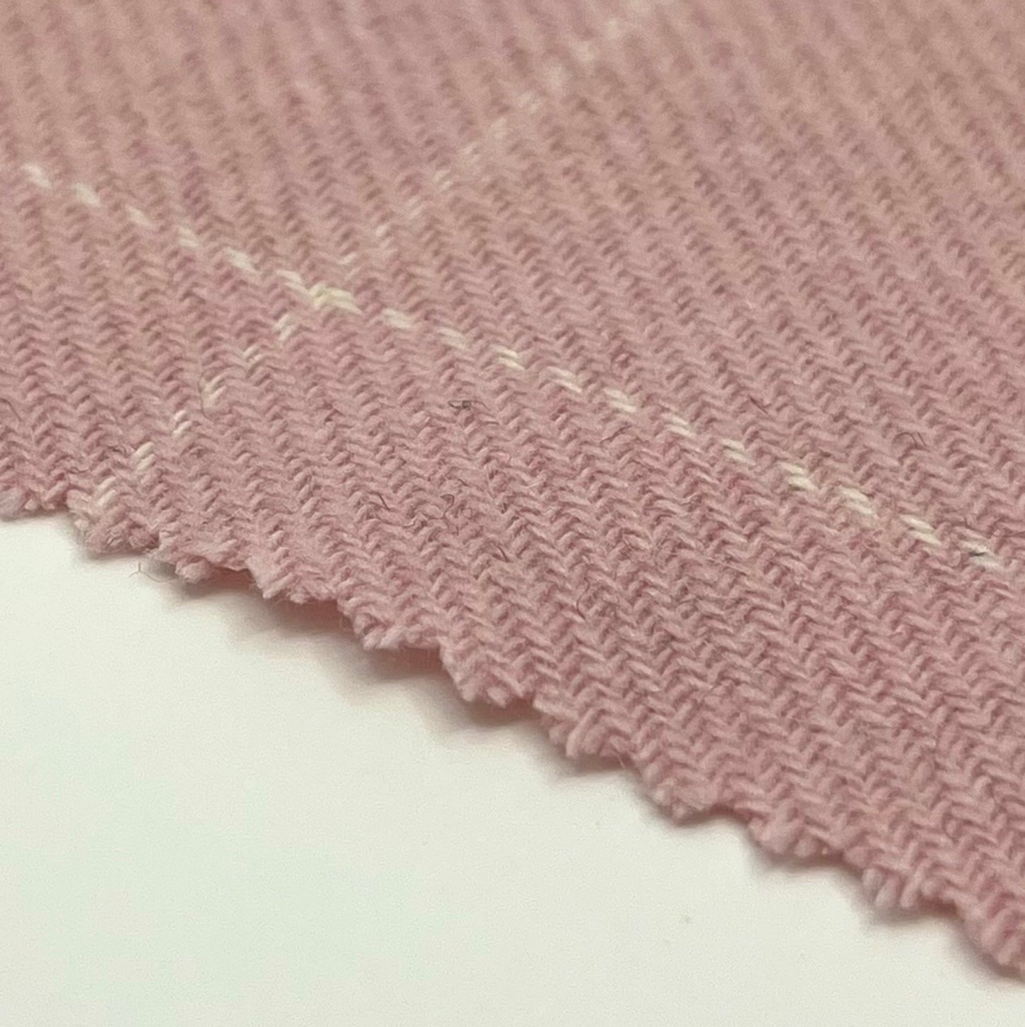 Tissu - Lainage polyester laine rose à carreaux blanc