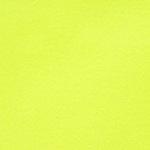 Tissu - Satin coton polyester jaune Haute Visibilité